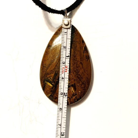Tiger’s Eye Teardrop Pendant Necklace – Courage, Strength & Grounded Power - Picture 7 of 7